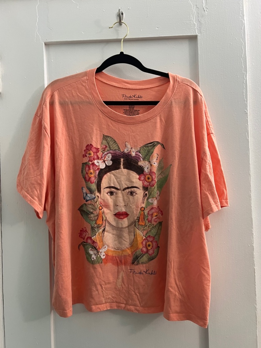 Frida Kahlo Coral Short-Sleeve Graphic Tee